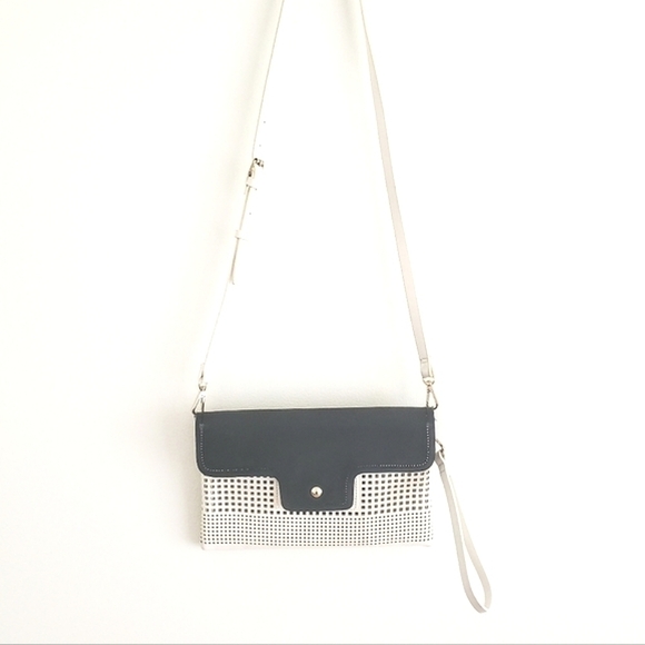 2/$35 Sale Zara Basic Perforated Clutch Purse with Shoulder & Wristlet strap - Picture 2 of 10